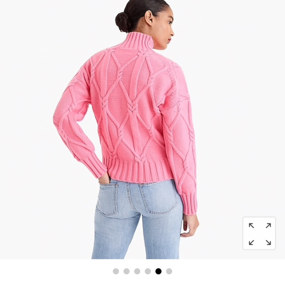 Jcrew Collection Cable-knit Mock-neck Sweater - Picture 3 of 3
